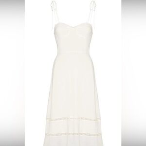 Reformation Ronan Lace Trim Midi Dress